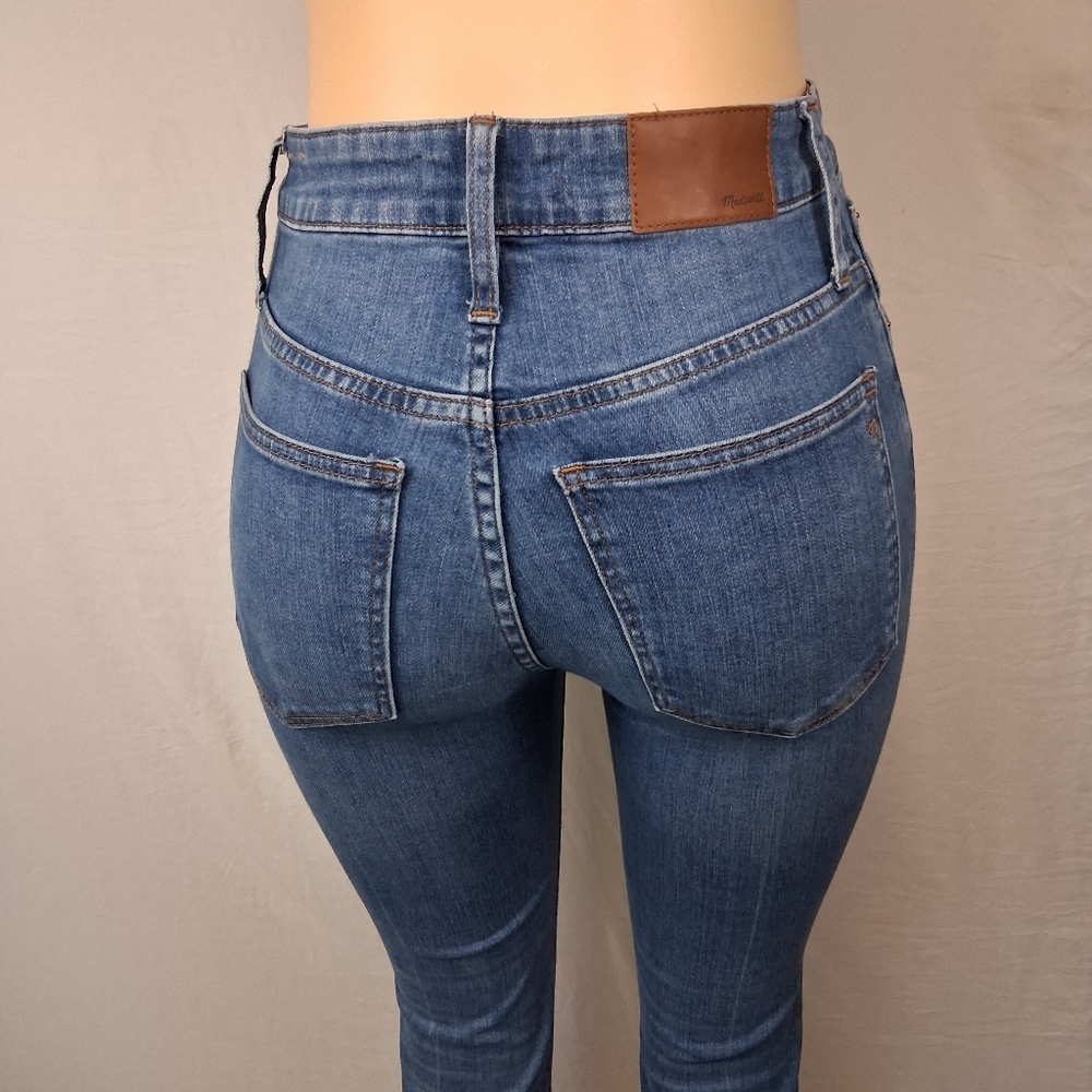 Madewell Medium Blue Cropped Bootcut Jeans Size 26 - Picture 8 of 16